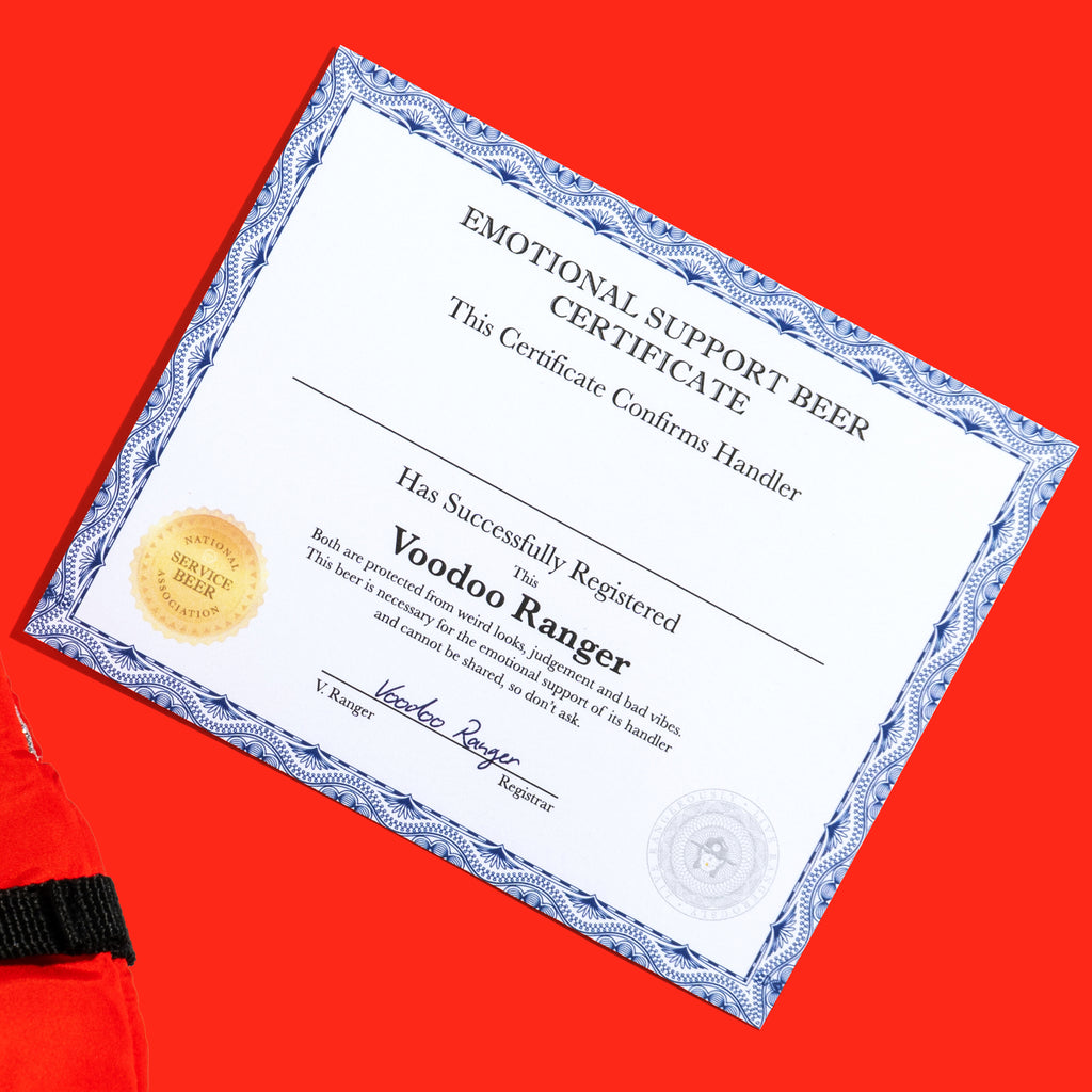 Emotional Support Beer Vest